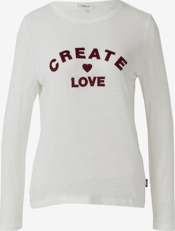 T-shirt s.Oliver en beige : devant