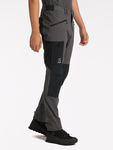 Haglöfs Slim fit Outdoor Pants 'Rugged Slim' in Grey