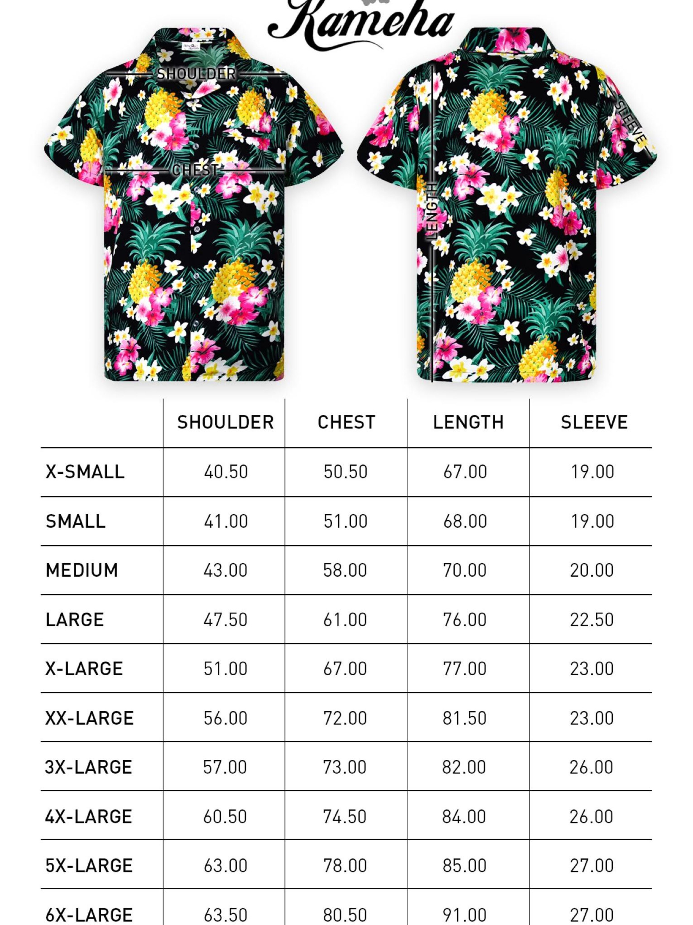 King Kameha Shirt 'Pineapple Flowers' in Black