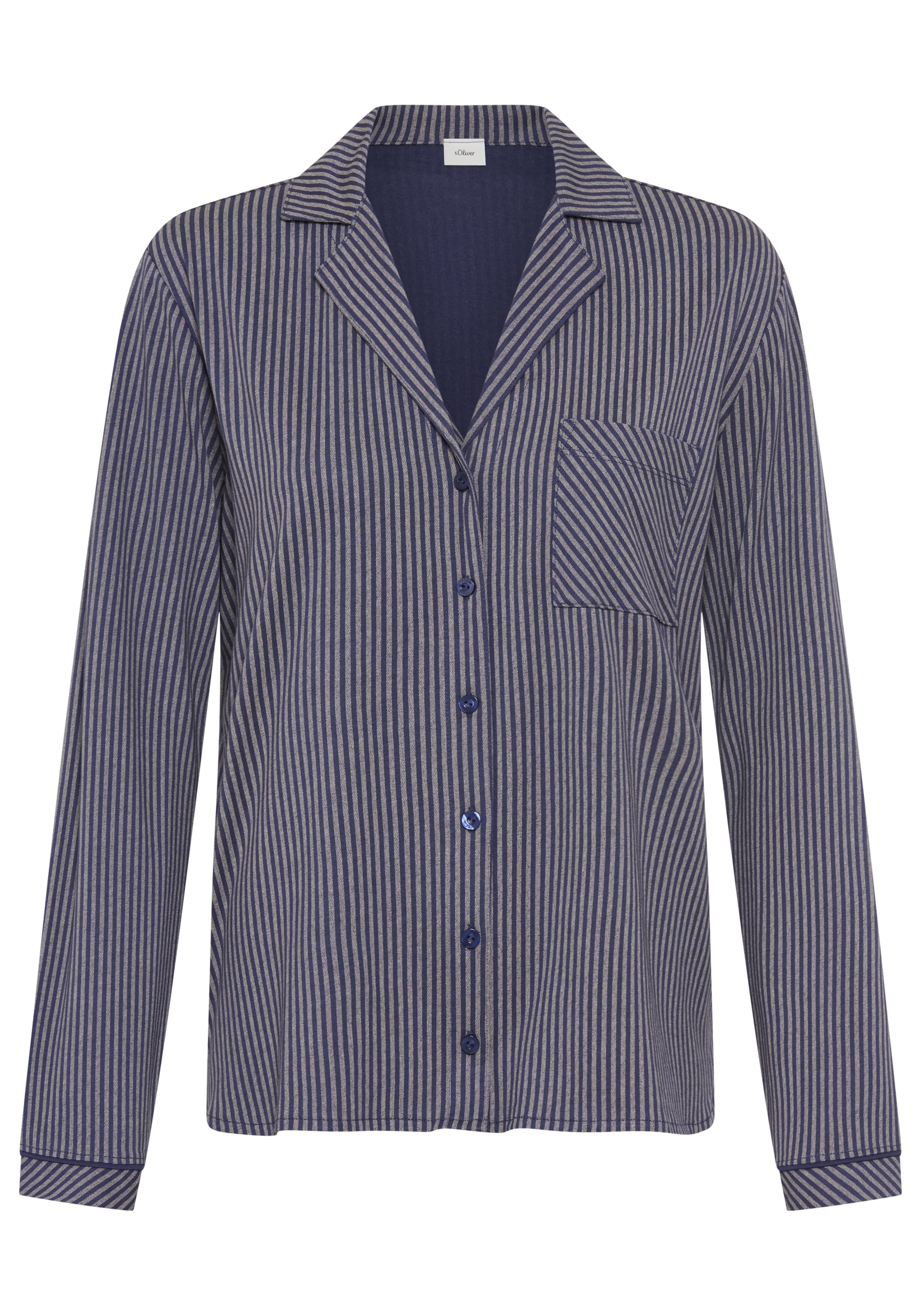 s.Oliver - Camiseta para dormir en azul: frente