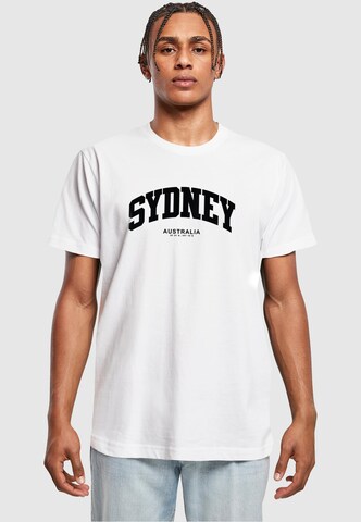 Maglietta 'Sidney Australia' di Mister Tee in bianco: frontale