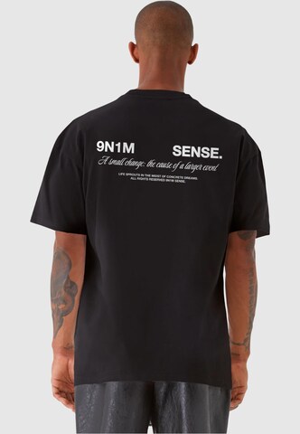 9N1M SENSE Shirt 'Change' in Zwart: voorkant