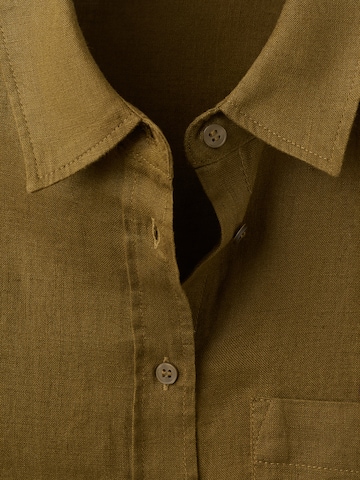 MANGO Blus 'LINO' i grön