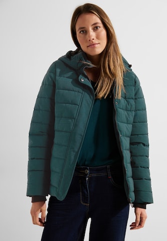 CECIL Winter Jacket 'Melange' in Green: front