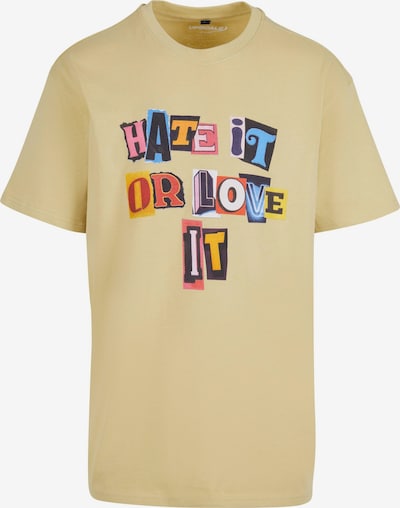 MT Upscale Shirt 'Hate it or Love it' in blau / gelb / pink / rot, Produktansicht