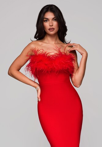 Ombre Evening Dress in Red