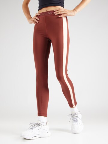 Skinny Pantaloni sportivi 'C-Tech' di Champion Authentic Athletic Apparel in marrone: frontale