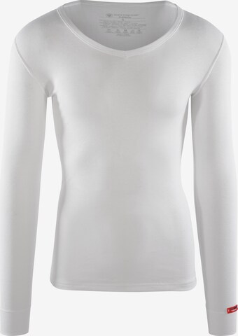 Blackspade Thermo Longsleeve - V-Neck in Weiß: predná strana