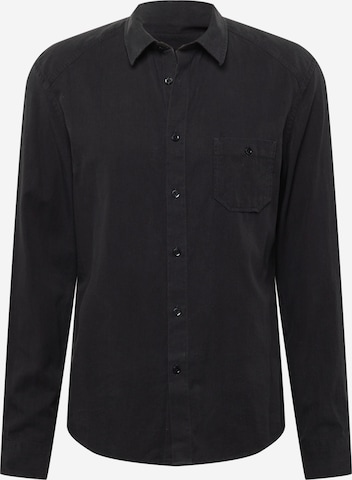 DRYKORN Regular fit Overhemd 'LAREMTO' in Zwart: voorkant