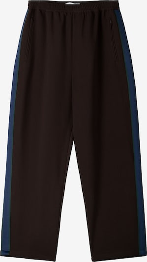 Bershka Housut värissä marine / ruskea, Tuotenäkymä