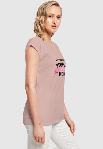 Merchcode T-Shirt 'Mothers Day - My Favorite People Call Me Mom' in Pink