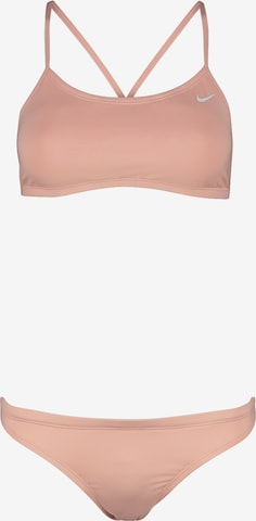 Nike Swim Bralette Sports Bikini in Pink: front