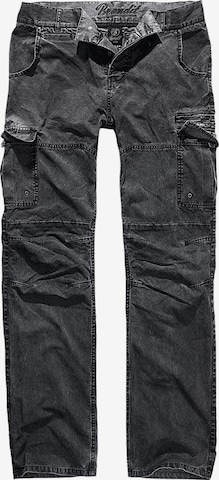 Brandit Regular Cargo Jeans 'Rocky Star' in Black: front