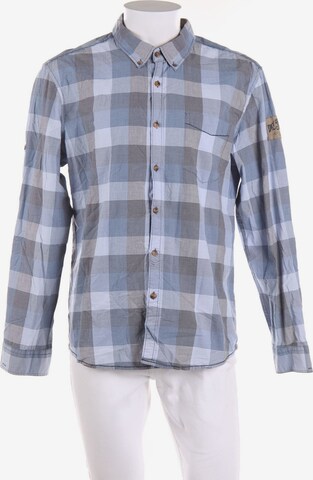 DE.CORP Button Up Shirt in XL in Blue: front