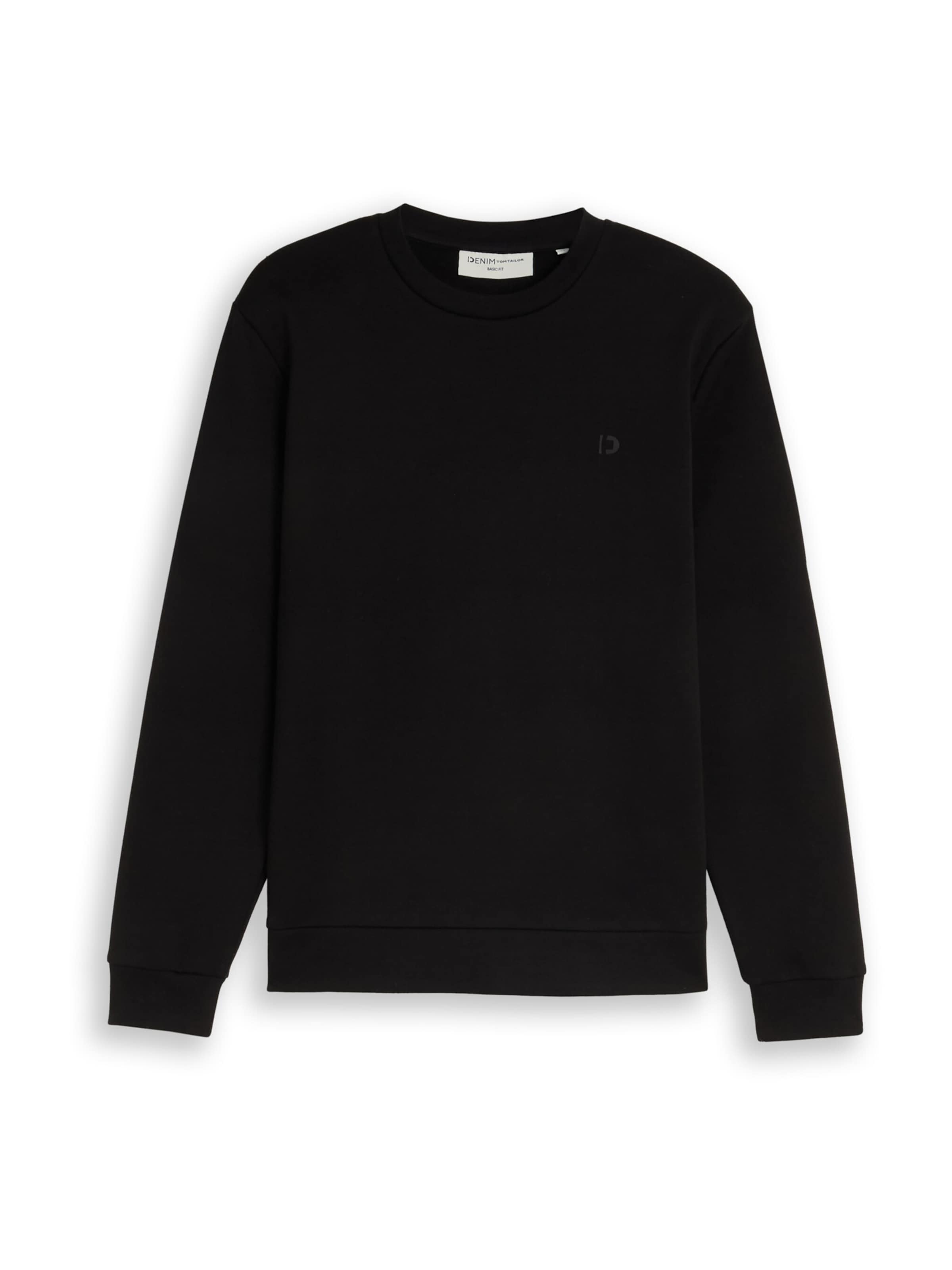 TOM TAILOR DENIM Sweatshirt i sort: forside
