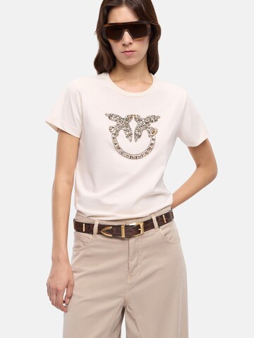 Maglietta 'PINKO QUENTIN T-SHIRT JERSEY T-SHIRT' di PINKO in beige
