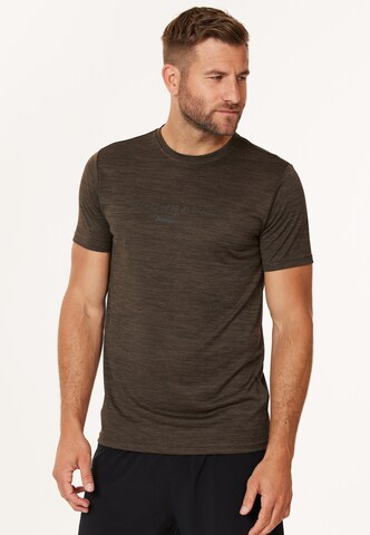 ENDURANCE Performance Shirt 'Portofino' in Brown: front