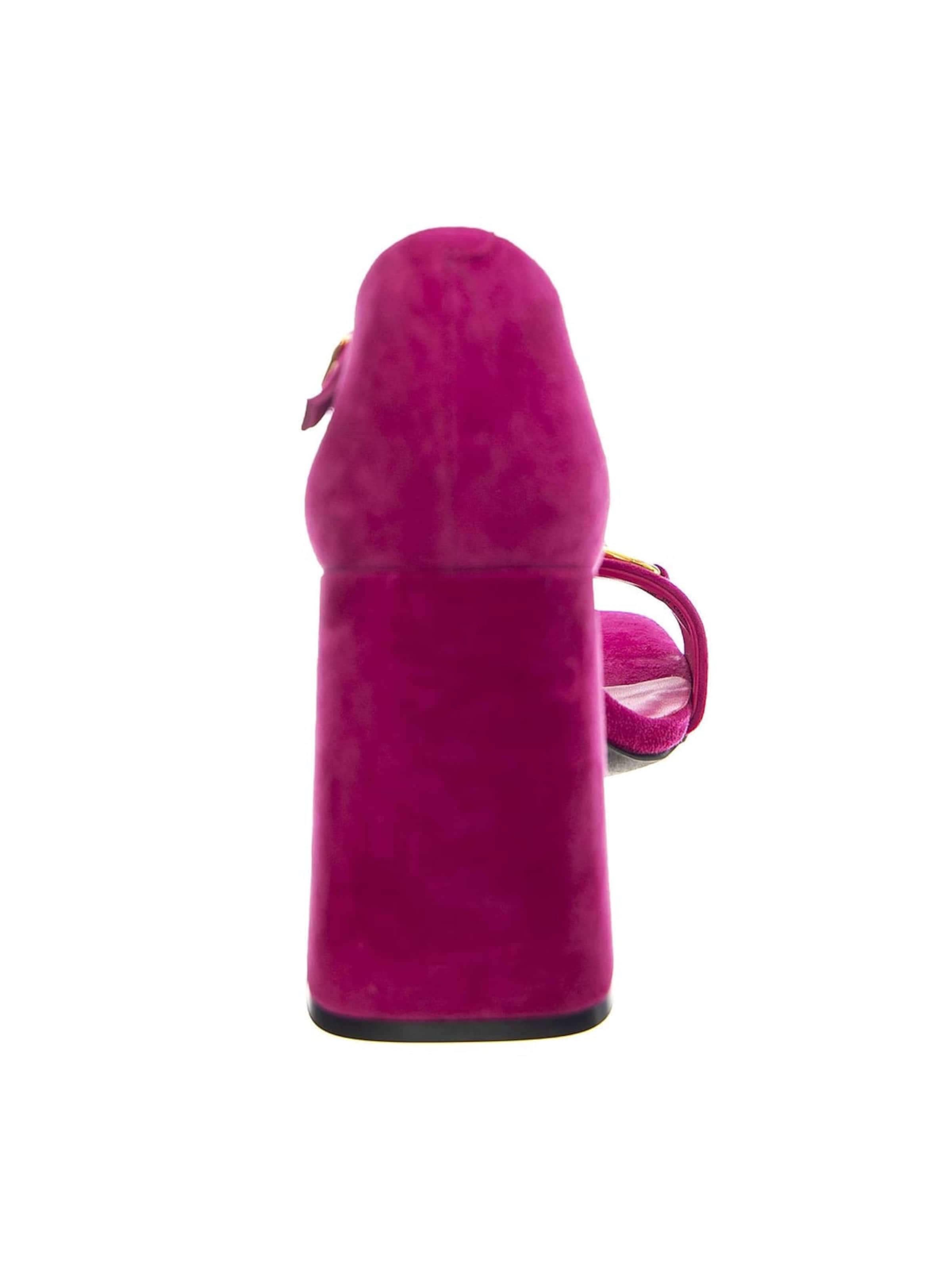 Jeffrey Campbell Sandały 'Pop-Star-B Fuchsia Gold Suede' w kolorze różowy