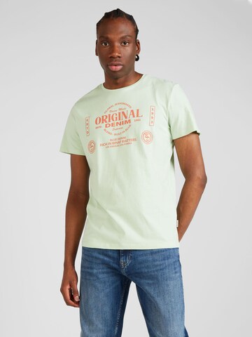 T-Shirt BLEND en vert : devant