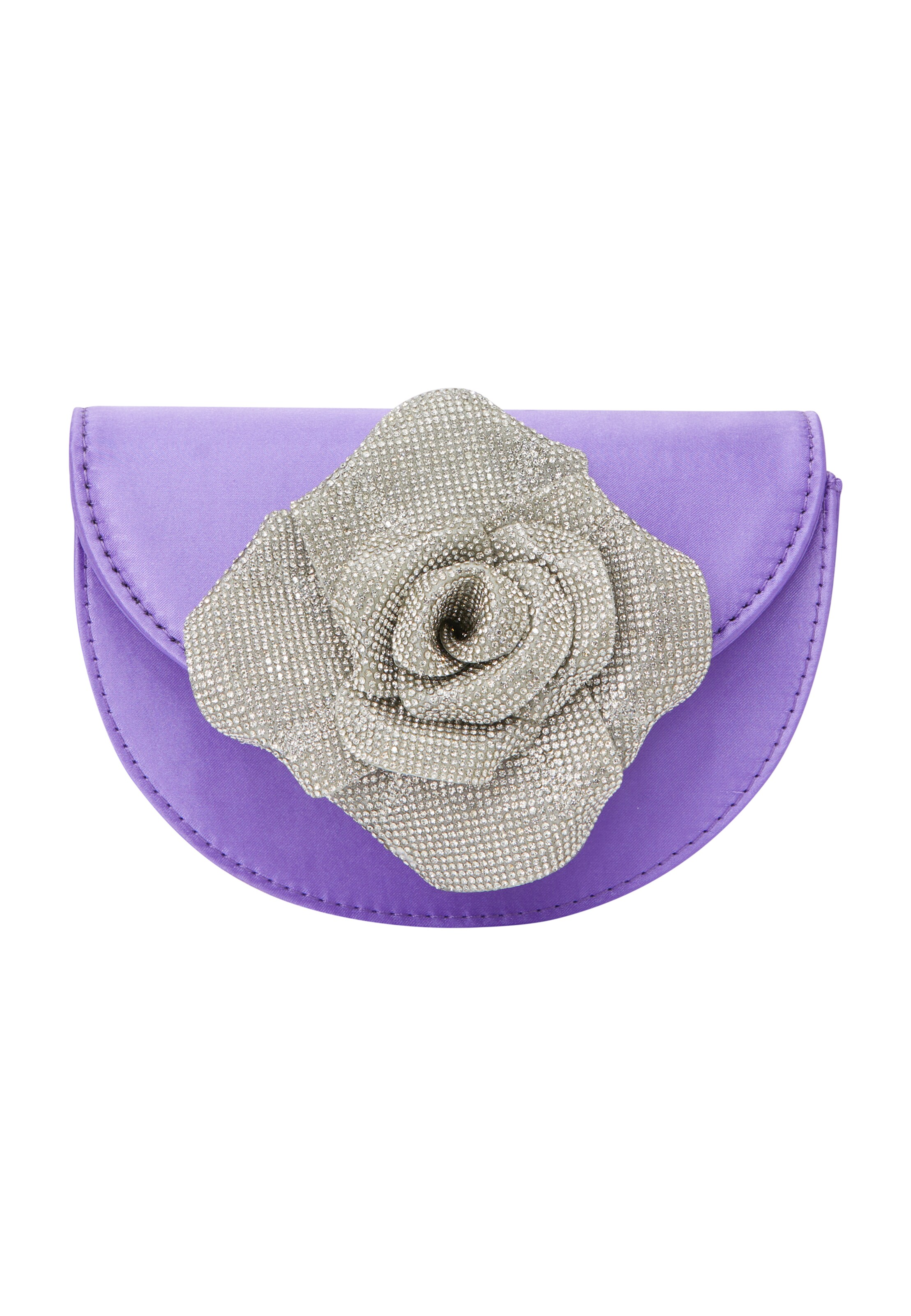 Clutch faina pe lila / argintiu, Vizualizare produs