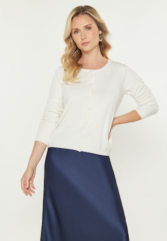 Cardigan 'Classic' usha BLACK LABEL en blanc : devant