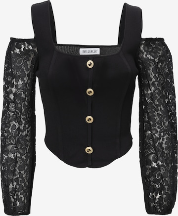 juoda Influencer Megzta palaidinė be rankovių: priekis