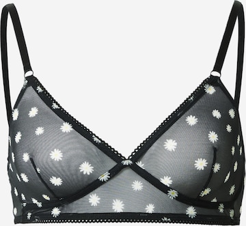 Monki Triangle Bra in Black: front