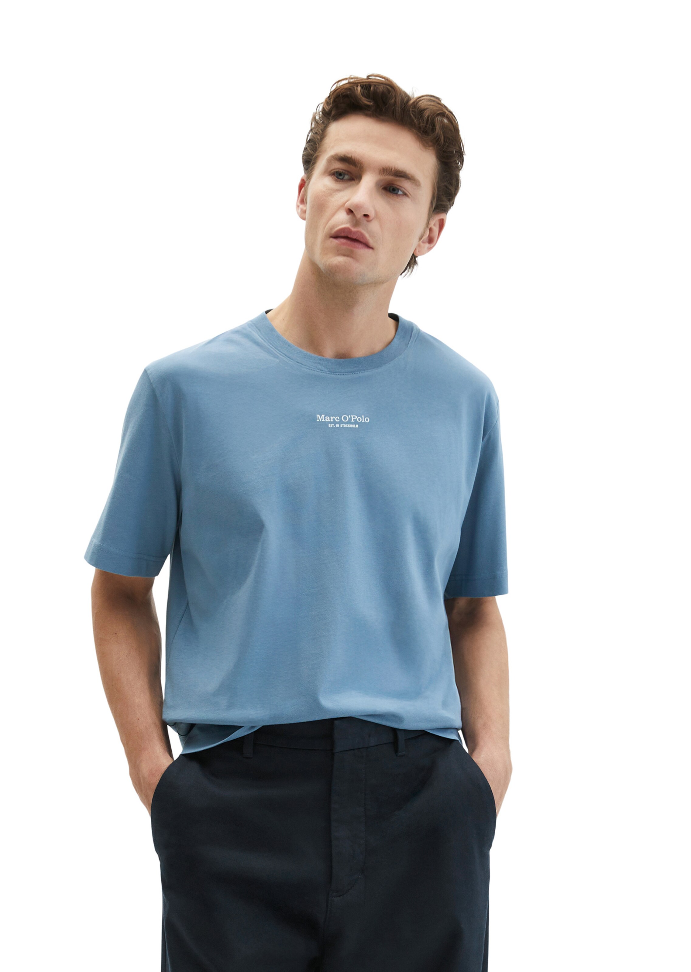 T-Shirt Marc O'Polo en bleu : devant