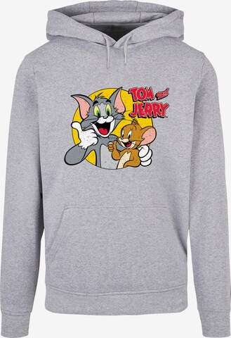 ABSOLUTE CULT Sweatshirt 'Tom and Jerry - Thumbs Up' in Grijs: voorkant