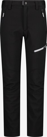 CMP Regular Outdoor Pants in Black: front