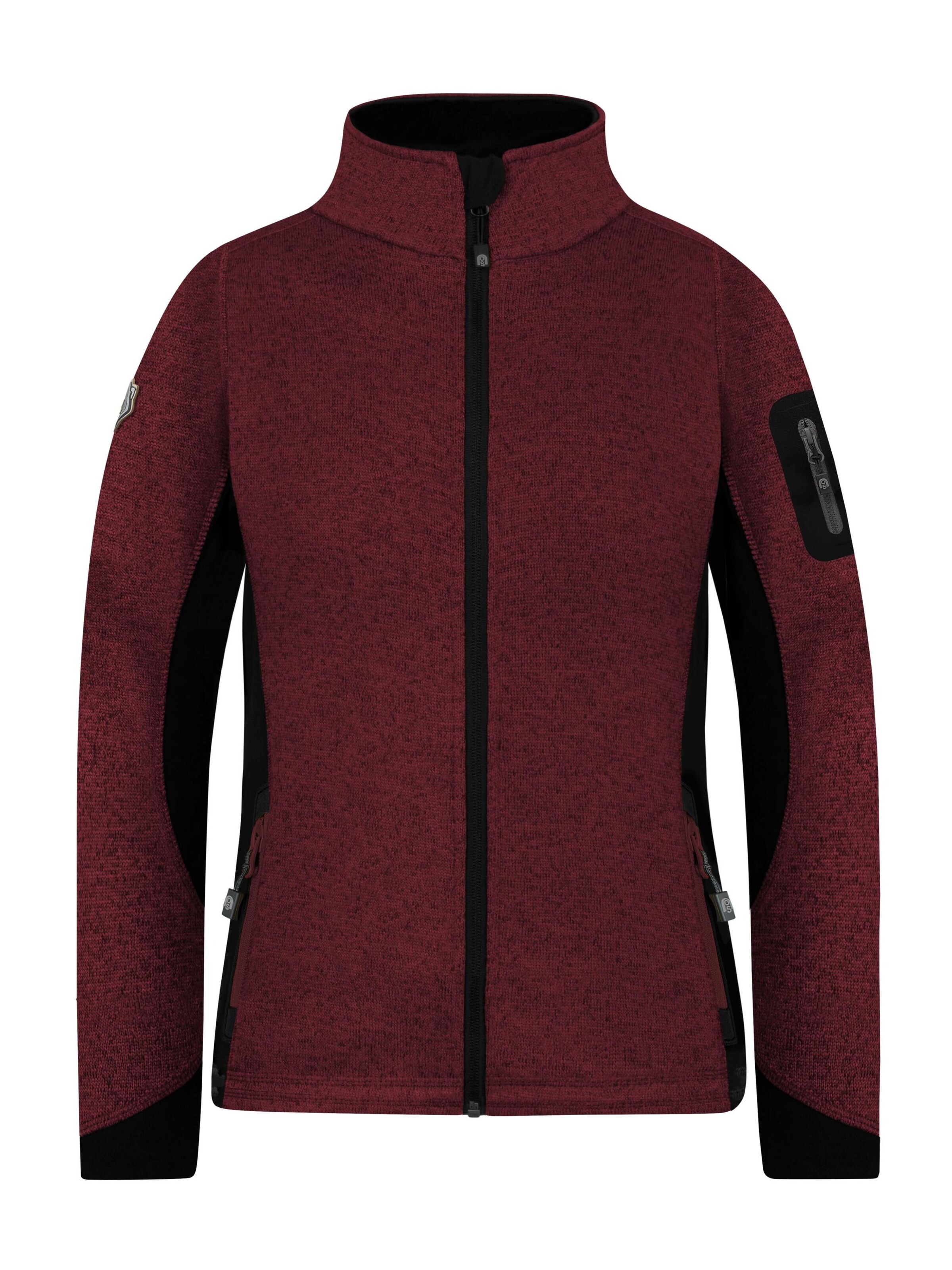 normani Functionele fleece jas 'Pukaskwa' in Rood: voorkant