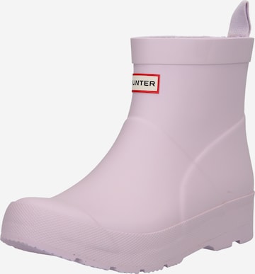 HUNTER Rubber Boots in Purple: front