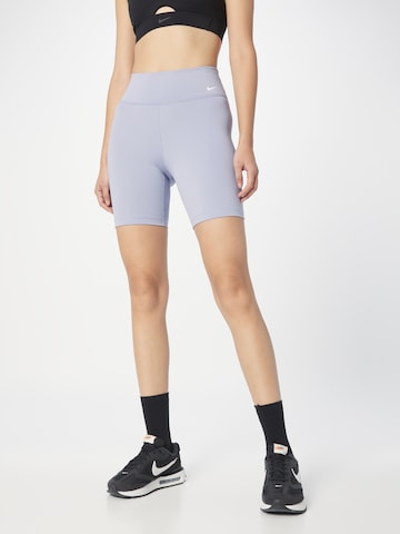 NIKE Skinny Sportovní kalhoty – šedá: přední strana