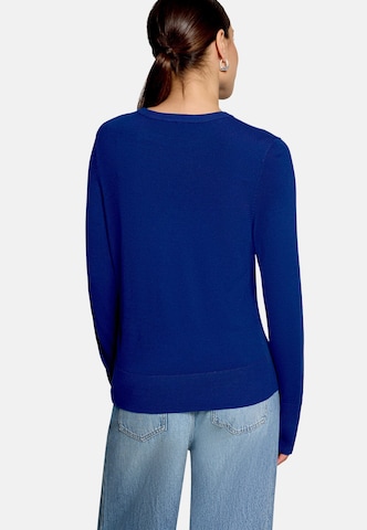 zero Feinstrickpullover mit Stehkragen in Blau
