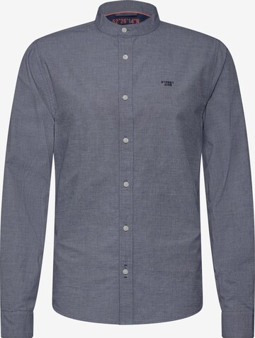 Street One MEN Regular fit Button Up Shirt in Blue: front