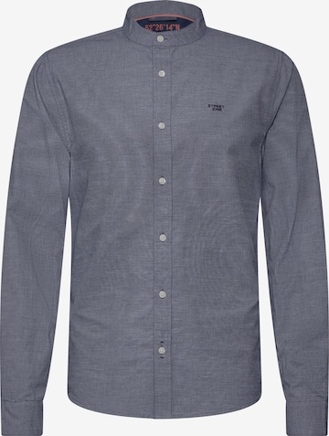 Street One MEN Regular fit Button Up Shirt in Blue: front