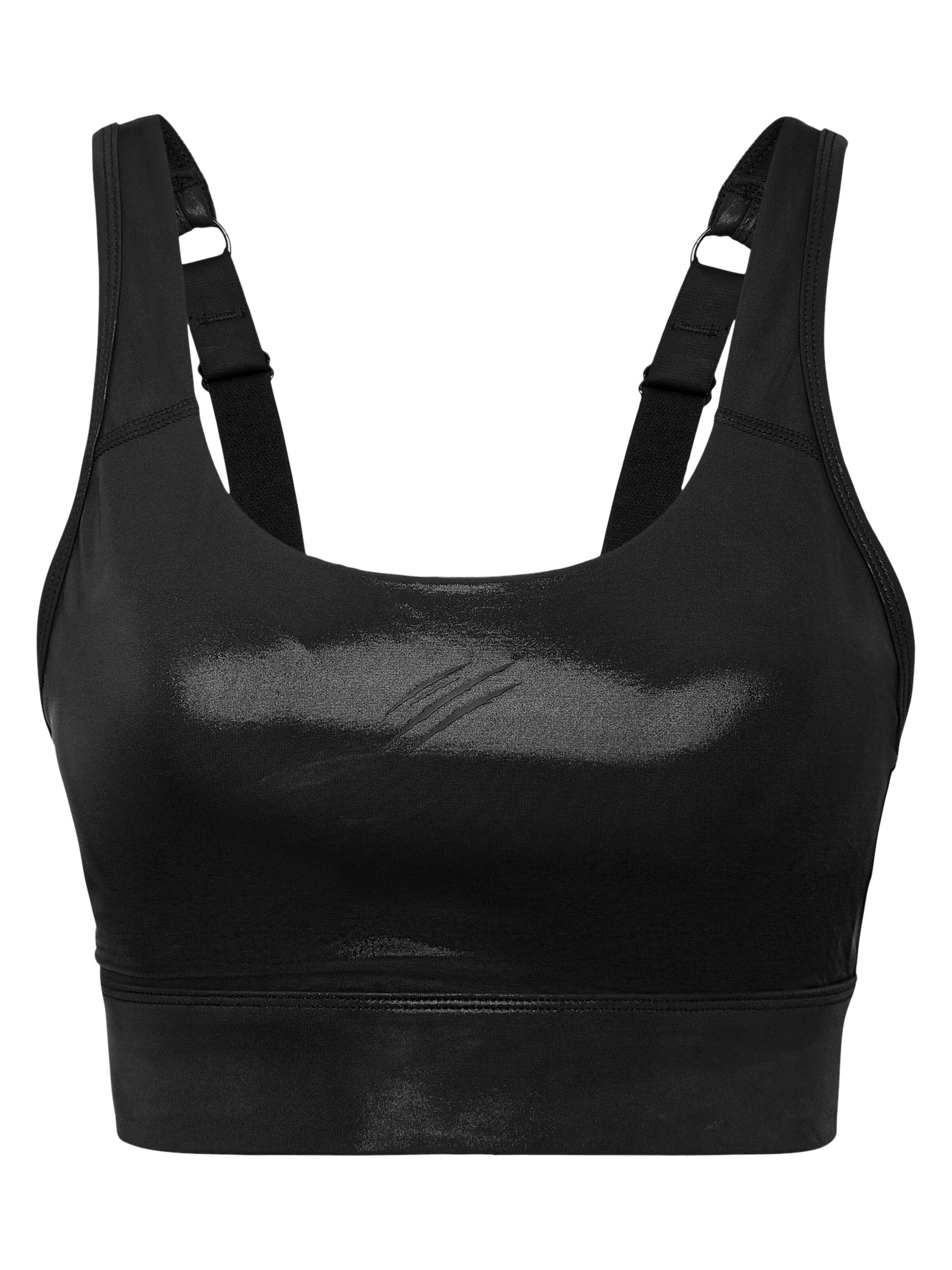 Plein Sport - Top desportivo 'Scratch' em preto: frente