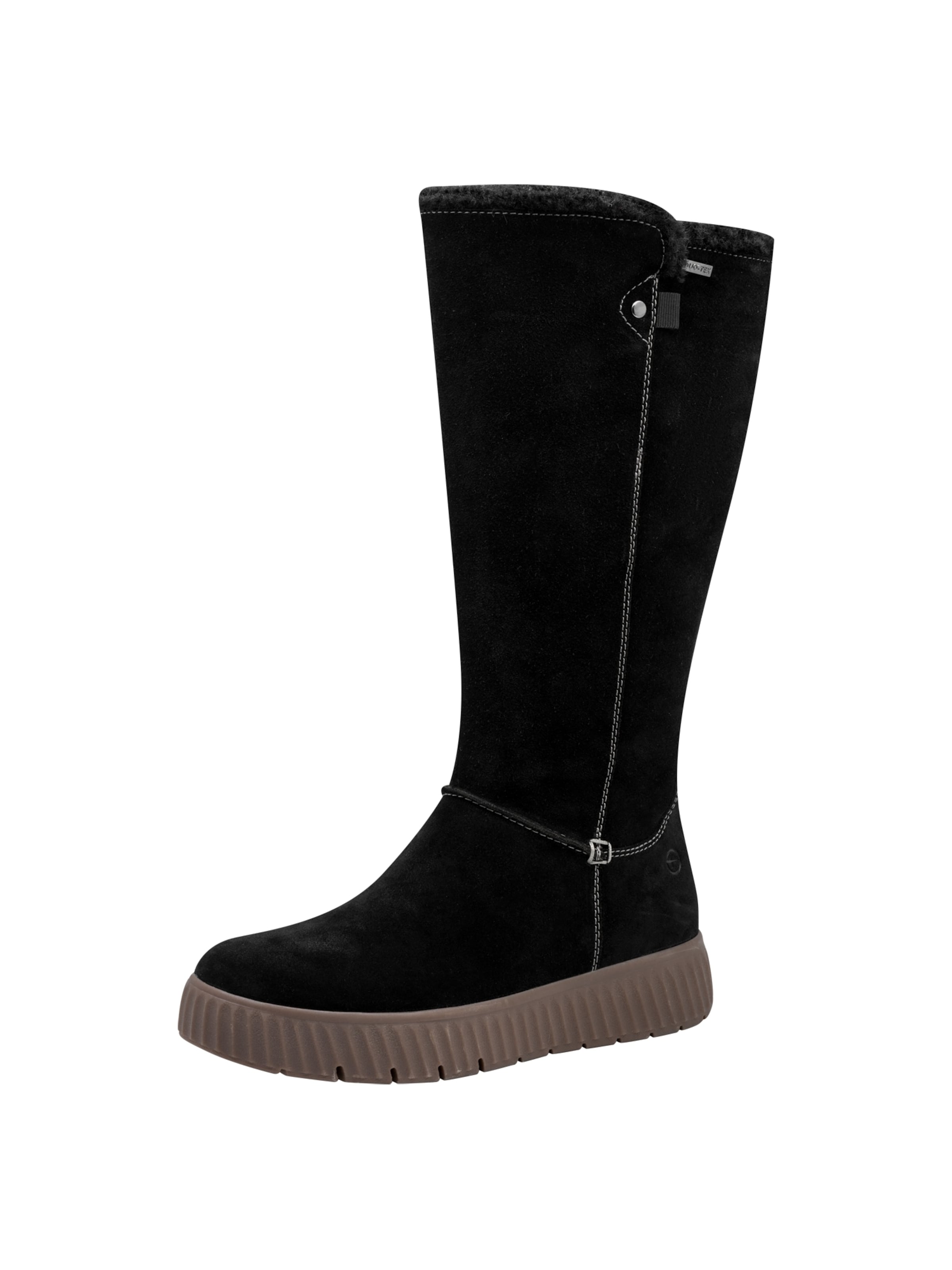 Bottes Tamaris en noir : devant