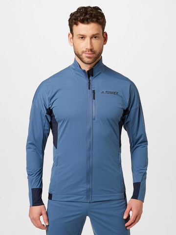 ADIDAS TERREX Sports jacket 'Xperior' in Blue: front