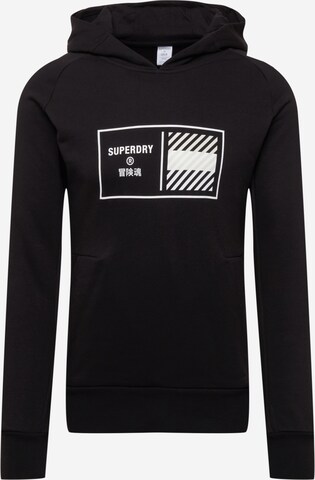 Superdry Sport sweatshirt i svart: framsida