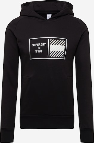 Superdry Sportovní mikina – černá: přední strana