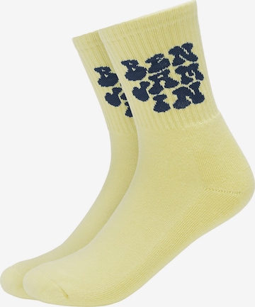 ABOUT YOU x StayKid Socks 'BLÜMCHEN SOCKEN' in Yellow: front