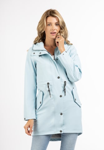 Manteau fonctionnel Usha en bleu : devant