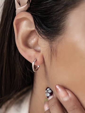 Hey Happiness Earrings 'Duo Sparkle' in Silver