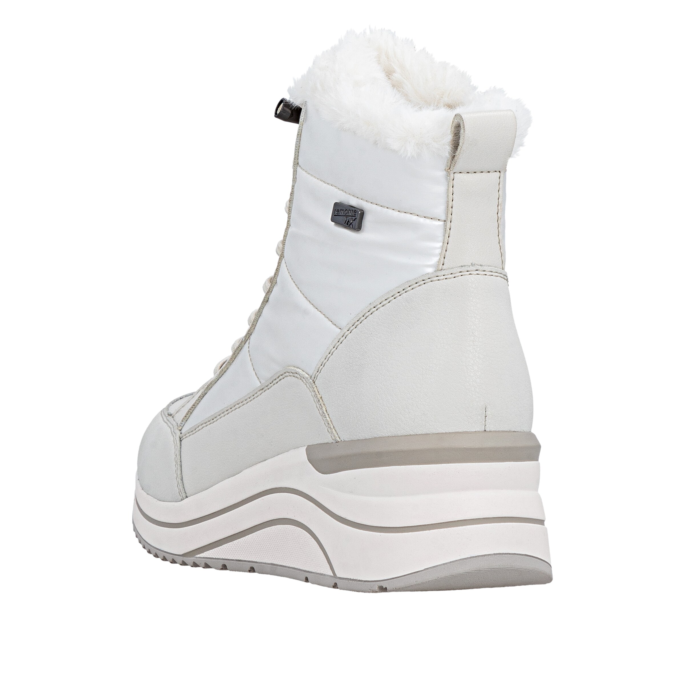 Bottes à lacets 'D0T80' REMONTE en blanc