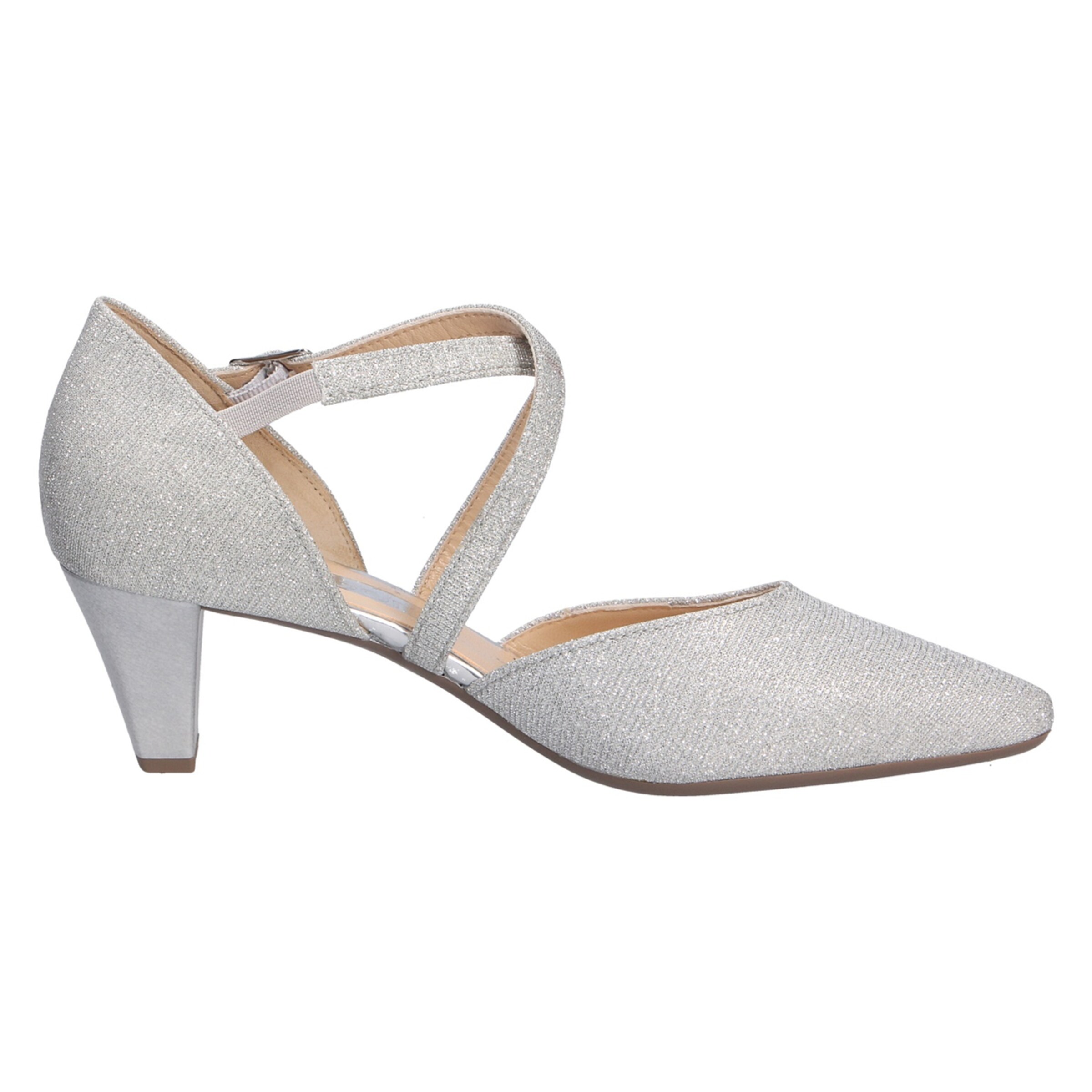 GABOR Czółenka w kolorze srebrny