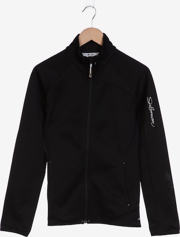 SALOMON Sweatshirt & Zip-Up Hoodie in M in Black: front