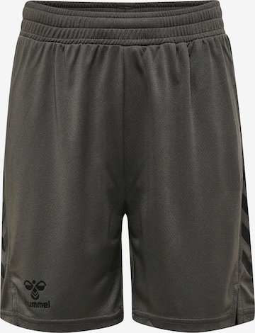 Hummel Regular Workout Pants in Grey: front