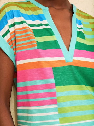 T-shirt love & roses en vert