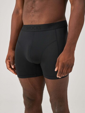 SNOCKS Boxershorts in Schwarz: Vorderseite